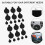 Black PVC Camera Shading Stickers Easy Apply Blackout Labels 9