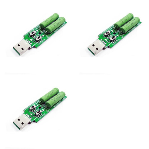 3X USB Resistor  Electronic Load with  Adjustable 5V1A/2A/3A Battery Voltage Discharge Resistance Tester