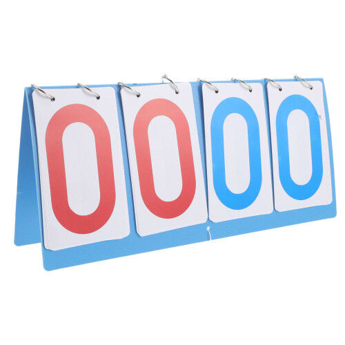 4Pcs Multifunctional PVC Flip Scoreboard Manual Tabletop Score Keeper 2