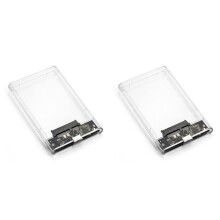 2X USB 3.0 External Hard Drive Enclosure 2.5 Inch SSD External Hard Drive Case HDD Enclosure Clear Harddisk Boxs