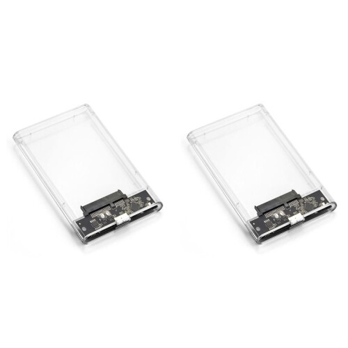 2X USB 3.0 Extern Hårddiskhölje 2,5 Tums  SSD Extern Hårddiskfodral Hårddiskhölje Klara Hårddiskboxar