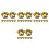 32Pcs Durable Yellow Silicone Snowboard Traction Grip Pads 10