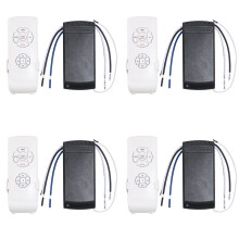 4X Universal Ceiling Fan Lamp Remote Control Kit Adjusted Wind Speed Transmitter Receiver Timing Control 220V