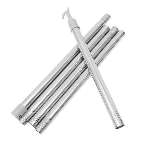 3Pcs Adjustable Silver Curtain Rod for Blinds Telescopic 2