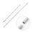 3Pcs Adjustable Silver Curtain Rod for Blinds Telescopic 10