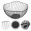 2Pcs Black Metal Fruit Basket for Fruit, Snack and Vegetable Storage 8