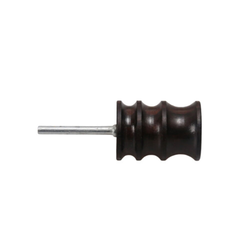 2Pcs Burnisher Drill Set Brown Wood Handle Edge Slicker Tools 1