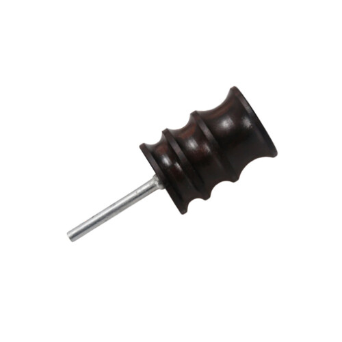 2Pcs Burnisher Drill Set Brown Wood Handle Edge Slicker Tools 2