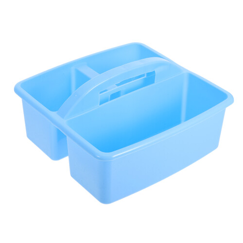 2Pcs Multifunctional Sky-Blue Plastic Craft Organizer Caddy for Kids 1