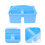 2Pcs Multifunctional Sky-Blue Plastic Craft Organizer Caddy for Kids 10