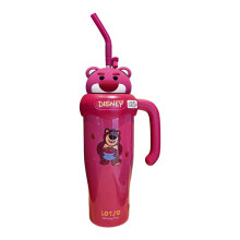 Geïsoleerde Tumbler met Deksel, Rietje en Handvat 800ML Lekvrije Geïsoleerde Fles Verjaardag Valentijnsdag Cadeaus Lotso