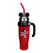 Geïsoleerde Tumbler met Deksel, Rietje en Handvat 800ML Lekvrije Geïsoleerde Fles Verjaardag Valentijnsdag Cadeaus Mickey
