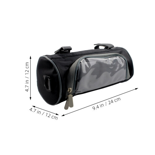 2Pcs Spacious Black PU Motorcycle Tool Bags Easy Installation 1