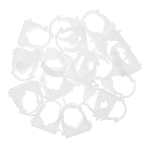 60Pcs Durable White Ppr Pipe Clamps Small Hose Clips for Plumbing 1