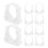 60Pcs Durable White Ppr Pipe Clamps Small Hose Clips for Plumbing 3