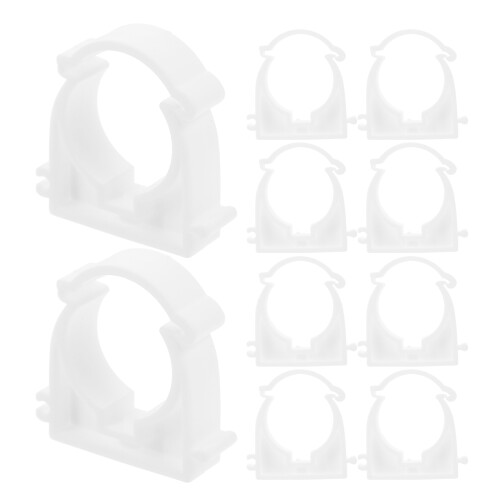60Pcs Durable White Ppr Pipe Clamps Small Hose Clips for Plumbing 2