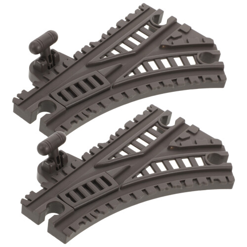 8Pcs Black Plastic Train Track Extension Set for Toy Train Playsets 2