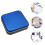 2Pcs Blue Portable Cd Storage Case Large Capacity Zippered Disc Holder 8