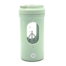 Wiederaufladbare Elektrische Protein-Shake-Flasche Per USB - Tragbarer Automatischer Mixer für Molkenprotein, 600 Ml Fassungsvermögen, Hellgrün