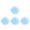 4Pcs Sky-Blue Canopy Bed Net Soft Mesh 5