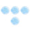 4Pcs Sky-Blue Canopy Bed Net Soft Mesh 6