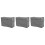 3Pcs Universal Grey Sewing Machine Covers with Side Pockets Organizer 7