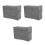 3Pcs Universal Grey Sewing Machine Covers with Side Pockets Organizer 8