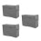 3Pcs Universal Grey Sewing Machine Covers with Side Pockets Organizer 9