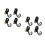 8Pièces Crochets De Suspension Poussette ABS Rouge Multi-Usage 4