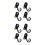 8Pièces Crochets De Suspension Poussette ABS Rouge Multi-Usage 5
