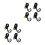 8Pièces Crochets De Suspension Poussette ABS Rouge Multi-Usage 6