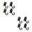 8Pièces Crochets De Suspension Poussette ABS Rouge Multi-Usage 8