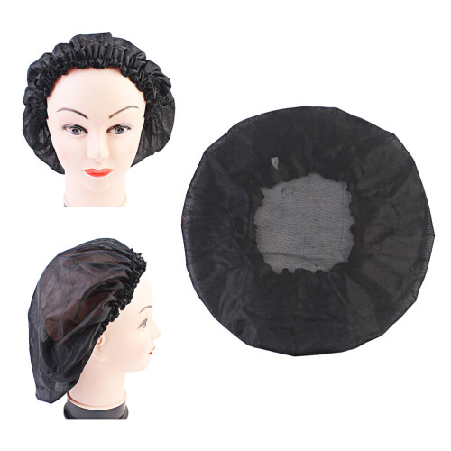 3Pcs Black Stretchable Wig Hair Nets Adjustable Breathable Mesh Caps 2