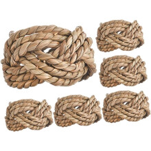 8 Handgefertigte, Gewebte Serviettenringe - Dekorative Halter für Esstisch, Party, Hochzeit, Feiertag, Tischdekoration im Rustikalen Stil
