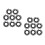 16Sets Black Impact Wrench Retainer Rings High Precision Socket Clips 8