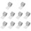 Silver Glass Mirror Tile Stickers DIY Waterproof Wall Decals 5