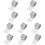 Silver Glass Mirror Tile Stickers DIY Waterproof Wall Decals 11