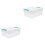 2Sets Large Clear PP Storage Case with Lid Convenient and Portable 5
