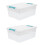 2Sets Large Clear PP Storage Case with Lid Convenient and Portable 6