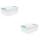 2Sets Large Clear PP Storage Case with Lid Convenient and Portable 7