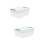 2Sets Large Clear PP Storage Case with Lid Convenient and Portable 8