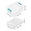 2Sets Large Clear PP Storage Case with Lid Convenient and Portable 9