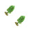 2Pcs Green Plastic Fruit Tree Models Safe Round Edges for Garden DIY 2