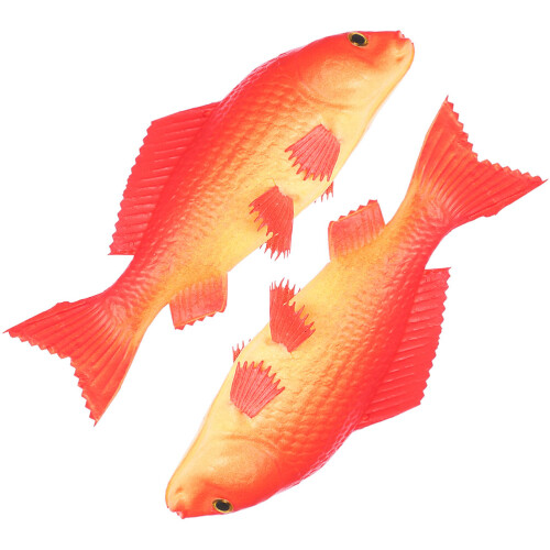 10Pcs PU Artificial Fish Model Red Simulation Fish Figurines for Decor 2