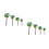24Pcs Green Landscape Model Trees Plastic Palm Tree Scenery DIY Decor 2