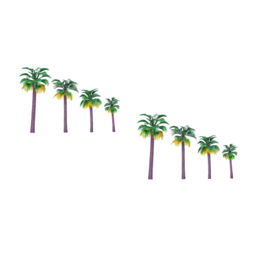 24Pcs Green Landscape Model Trees Plastic Palm Tree Scenery DIY Decor 1
