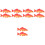 10Pcs PU Artificial Fish Model Red Simulation Fish Figurines for Decor 6