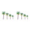 24Pcs Green Landscape Model Trees Plastic Palm Tree Scenery DIY Decor 3