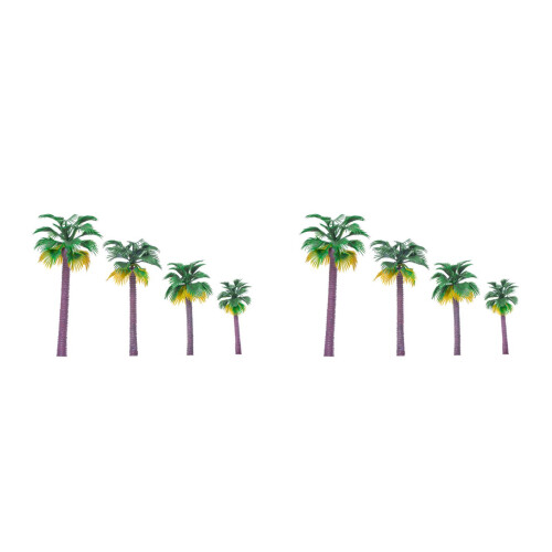 24Pcs Green Landscape Model Trees Plastic Palm Tree Scenery DIY Decor 2