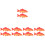 10Pcs PU Artificial Fish Model Red Simulation Fish Figurines for Decor 7